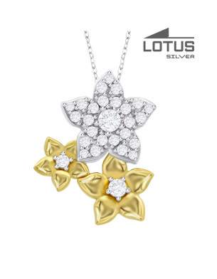 Lotus women's silver necklace